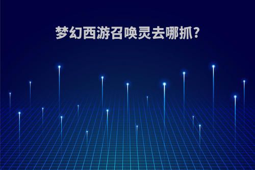 梦幻西游召唤灵去哪抓?