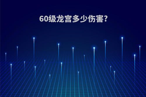 60级龙宫多少伤害?