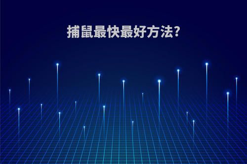 捕鼠最快最好方法?