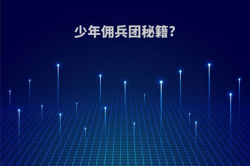 少年佣兵团秘籍?