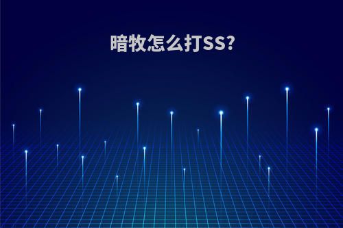 暗牧怎么打SS?