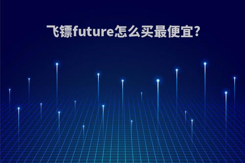 飞镖future怎么买最便宜?