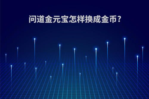问道金元宝怎样换成金币?