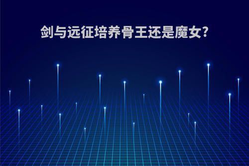 剑与远征培养骨王还是魔女?