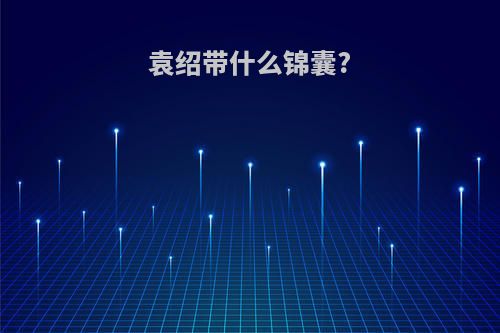 袁绍带什么锦囊?