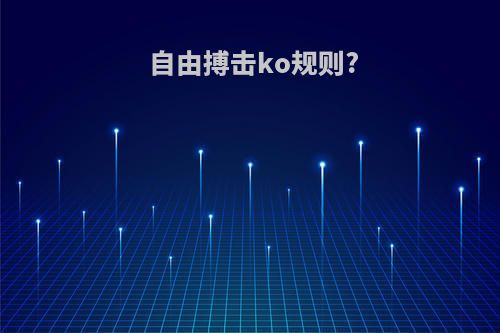 自由搏击ko规则?
