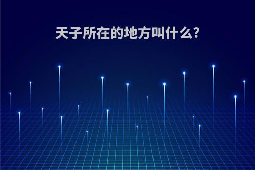 天子所在的地方叫什么?