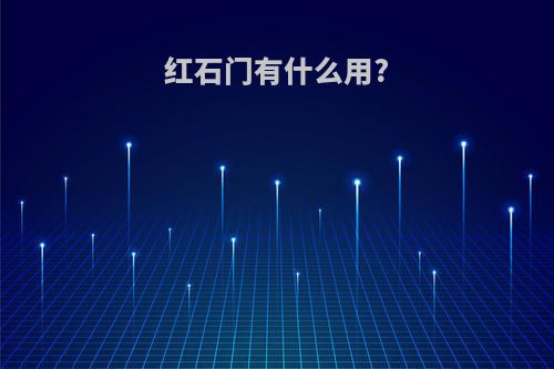 红石门有什么用?