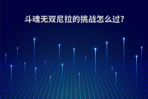 斗魂无双尼拉的挑战怎么过?