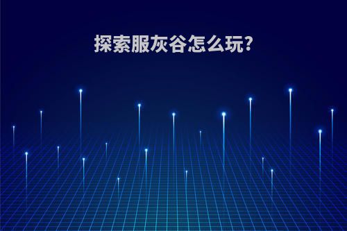 探索服灰谷怎么玩?