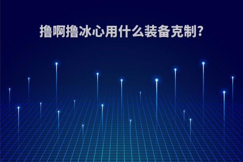 撸啊撸冰心用什么装备克制?