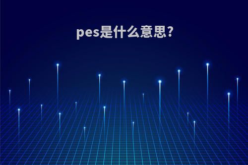 pes是什么意思?