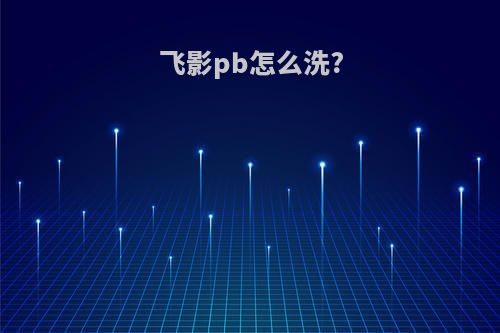 飞影pb怎么洗?