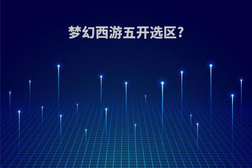 梦幻西游五开选区?