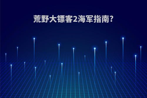 荒野大镖客2海军指南?