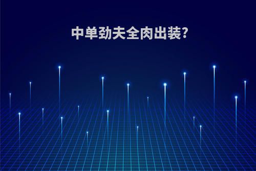 中单劲夫全肉出装?
