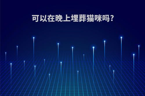 可以在晚上埋葬猫咪吗?