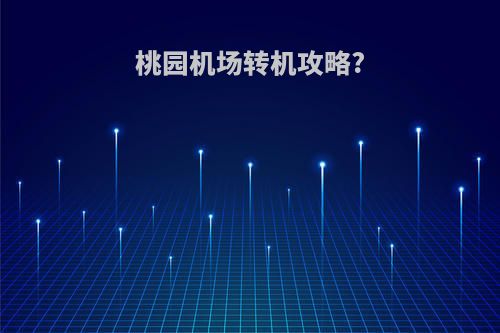 桃园机场转机攻略?