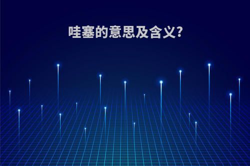 哇塞的意思及含义?