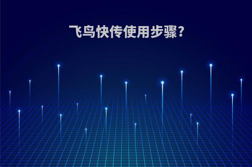 飞鸟快传使用步骤?